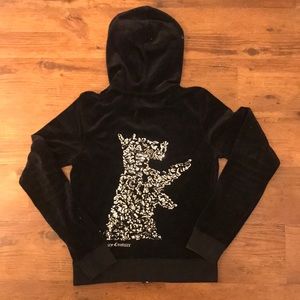 Juicy Couture Black Velour Hoodie